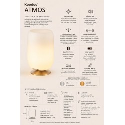 Lampa LED z głośnikiem i coolerem na napoje Atmos silver