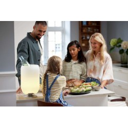 Lampa LED z głośnikiem i coolerem na napoje Atmos silver