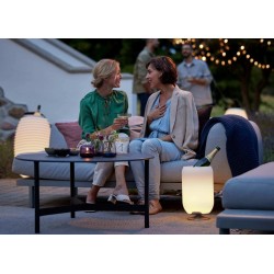 Lampa LED z głośnikiem i coolerem na napoje Atmos silver
