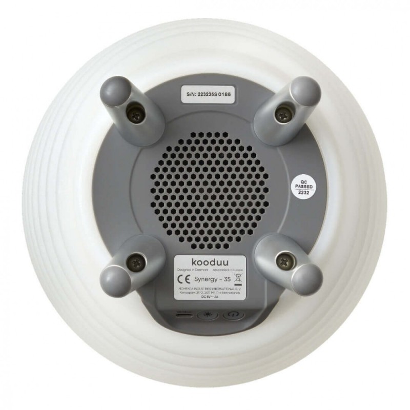 Lampa LED z głośnikiem i coolerem Synergy 35 biała