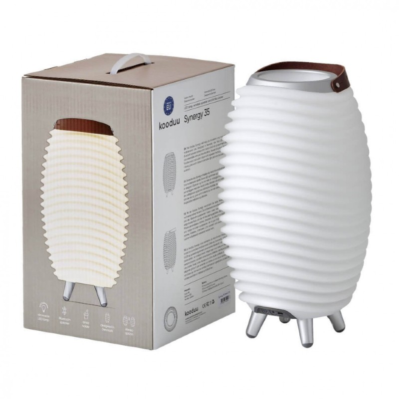 Lampa LED z głośnikiem i coolerem Synergy 35 biała