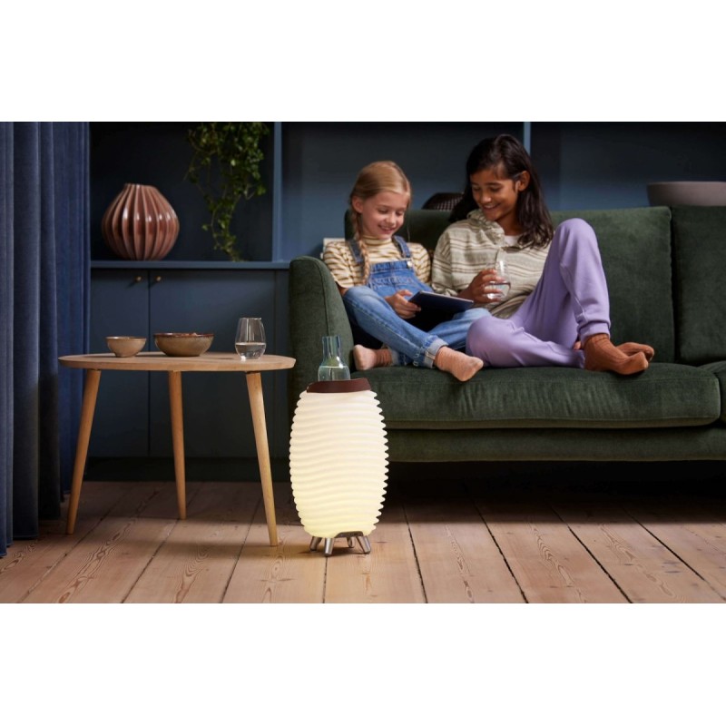 Lampa LED z głośnikiem i coolerem Synergy 35 biała