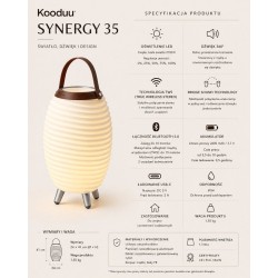 Lampa LED z głośnikiem i coolerem Synergy 35 biała