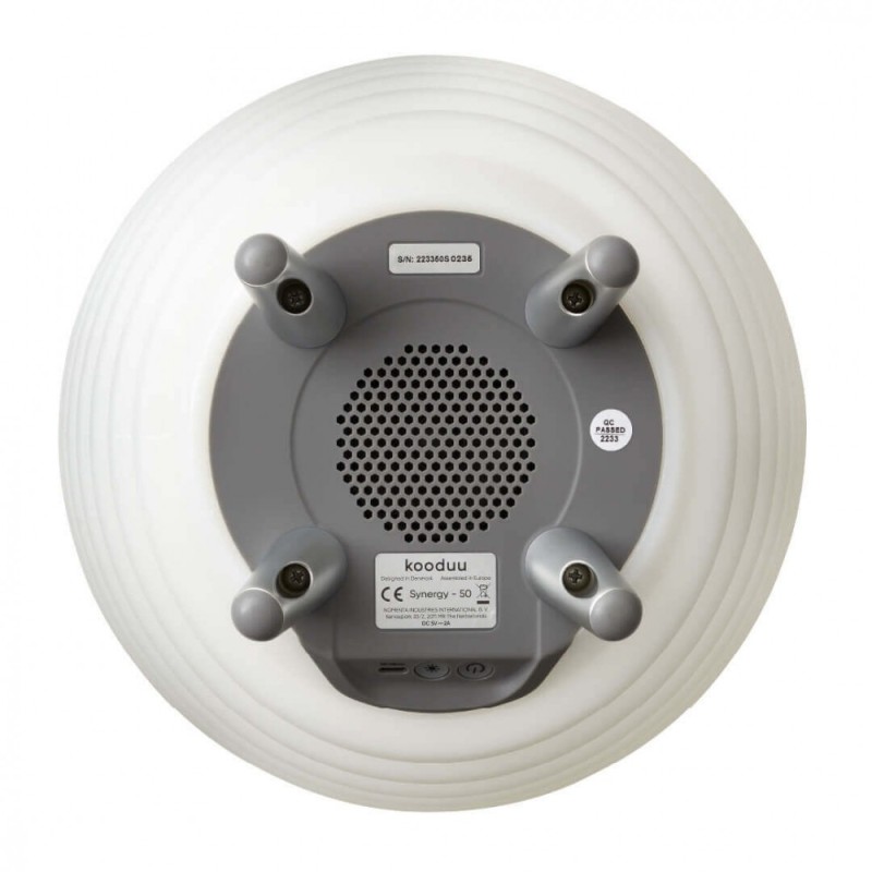 Lampa LED z głośnikiem i coolerem na napoje Synergy 50 biała
