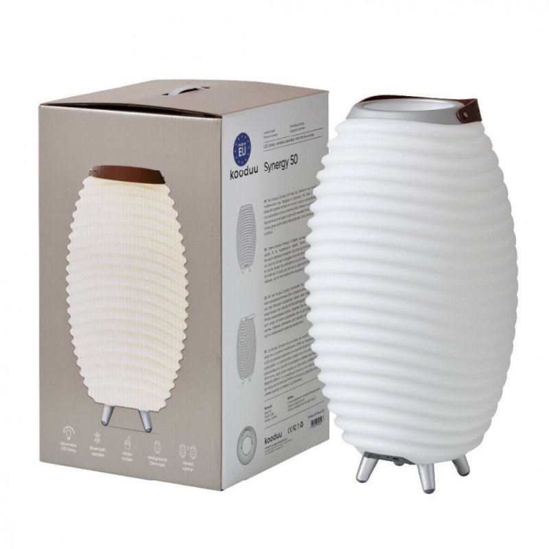 Lampa LED z głośnikiem i coolerem na napoje Synergy 50 biała
