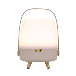 Lampa przenośna z głośnikiem Lite-Up Play Mini beżowa