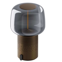 Lampa przenośna z głośnikiem Serena Play brązowa