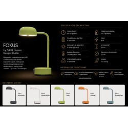 Lampa przenośna akumulatorowa FOKUS biała