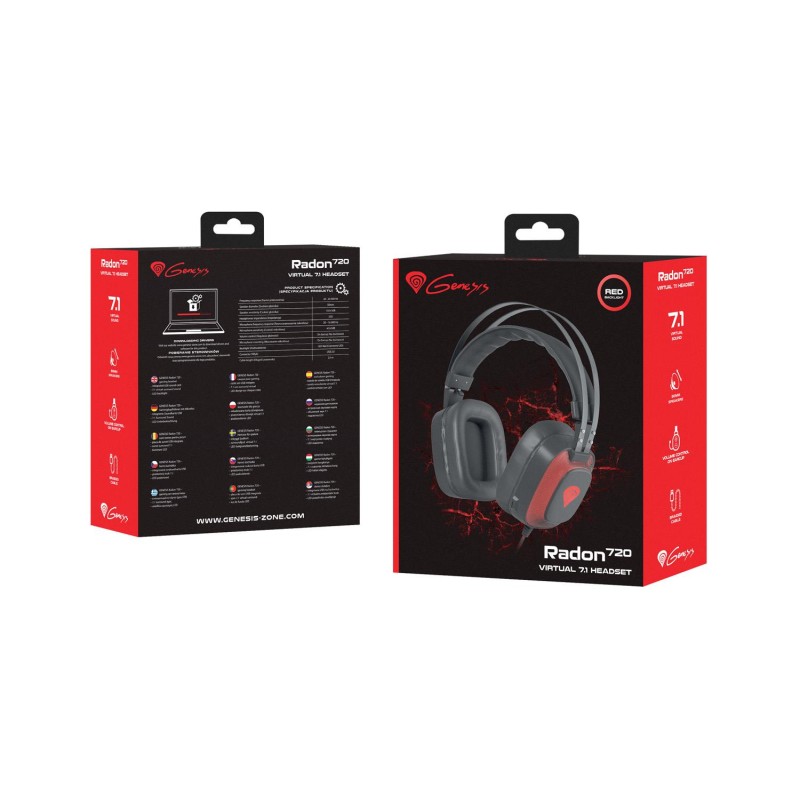 Słuchawki z mikrofonem Genesis Radon 720 Gaming Virtual 7.1 … | PartsPC.pl