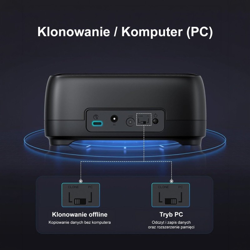 Orico Stacja dokująca 2 dyski SATA 2,5/3,5'' HDD/SSD, klonow… | PartsPC.pl