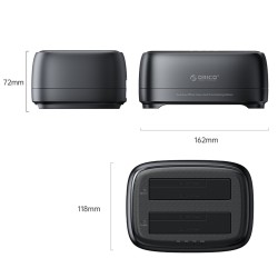 Orico Stacja dokująca 2 dyski SATA 2,5/3,5'' HDD/SSD, klonow… | PartsPC.pl