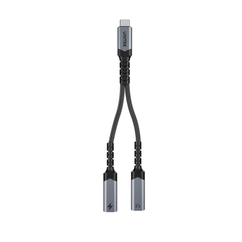Unitek Adapter audio i ładowania PD USB-C do USB-C 15 cm | PartsPC.pl