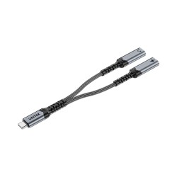 Unitek Adapter audio i ładowania PD USB-C do USB-C 15 cm | PartsPC.pl