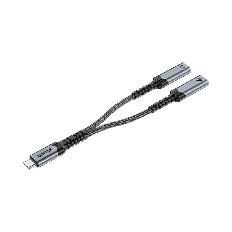 Unitek Adapter audio i ładowania PD USB-C do USB-C 15 cm | PartsPC.pl