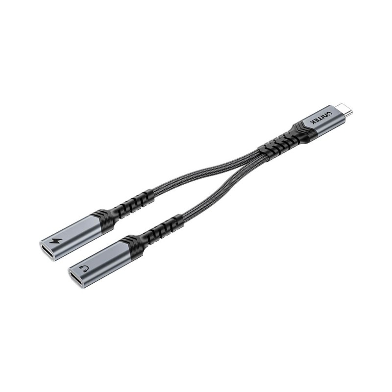 Unitek Adapter audio i ładowania PD USB-C do USB-C 15 cm | PartsPC.pl