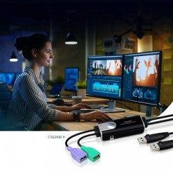 Przełącznik KM 2-portowy kablowy USB Boundless KVM Switch CS… | PartsPC.pl