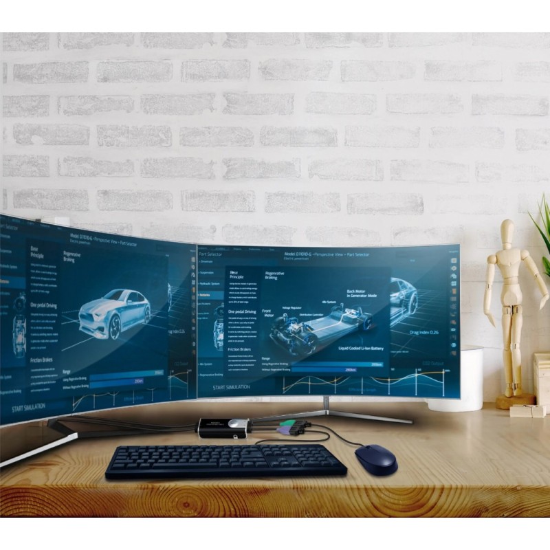 Przełącznik KM 2-portowy kablowy USB Boundless KVM Switch CS… | PartsPC.pl