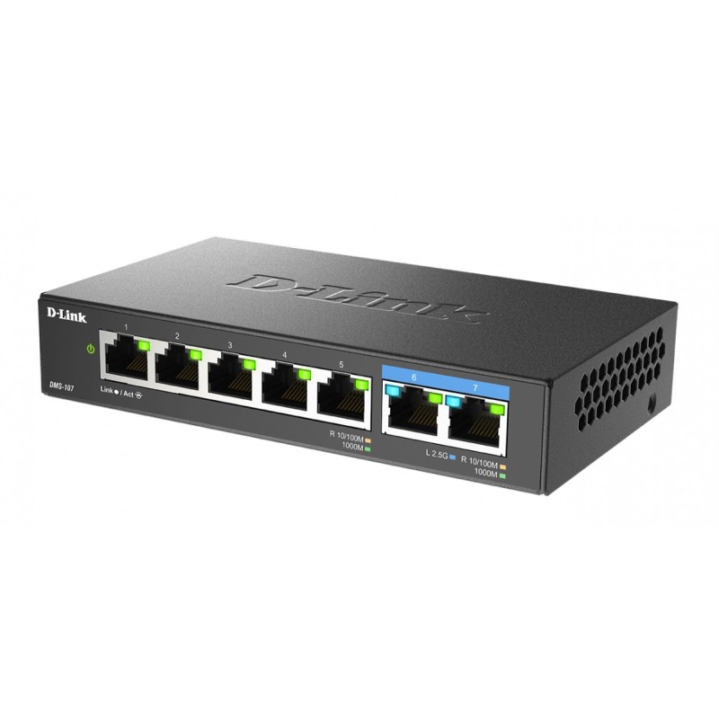 Przełącznik 7 portów 5x1GE 2x2.5GE DMS-107/E | PartsPC.pl