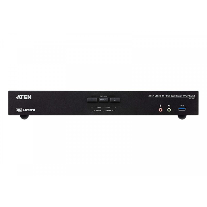 Przełącznik KVMP 2-Port USB3.0 4K HDMI Dual Display | PartsPC.pl