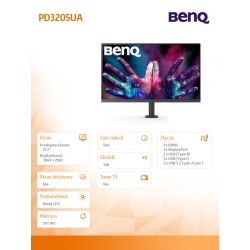 Benq Monitor 31.5 cala PD3205UA LED 4ms/4K/20:1/HDMI/Czarny… | PartsPC.pl