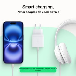 Ładowarka sieciowa USB 30W 1x USB-C BIAŁA | PartsPC.pl