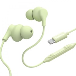 Słuchawki dokanałowe curly usb-c zielone | PartsPC.pl