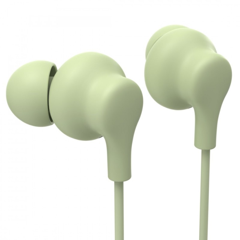 Słuchawki dokanałowe curly usb-c zielone | PartsPC.pl