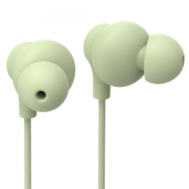 Słuchawki dokanałowe curly usb-c zielone | PartsPC.pl