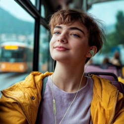Słuchawki dokanałowe curly usb-c zielone | PartsPC.pl