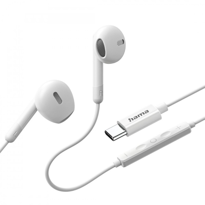 Słuchawki douszne classy usb-c białe | PartsPC.pl