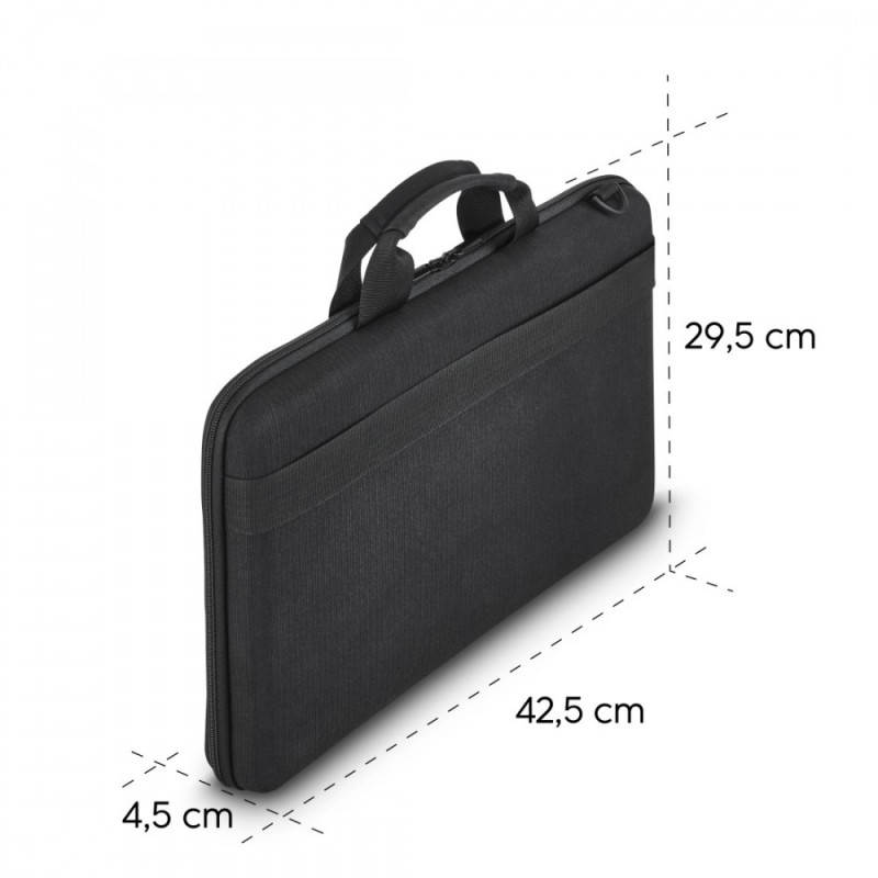 Torba do laptopa hardcase 16,2 cala czarna | PartsPC.pl
