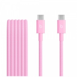 Przewód pleciony Beats USB-C na USB-C (1,5 m) - turboróżowy | PartsPC.pl
