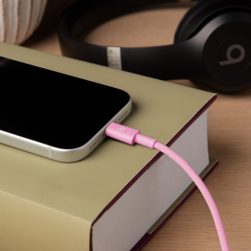 Przewód pleciony Beats USB-A na USB-C (1,5 m) - turboróżowy | PartsPC.pl