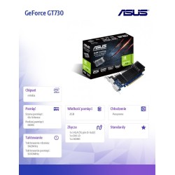 Karta graficzna GeForce GT730 2GB DDR5 PCI 2.0 64BIT DVI-D/H… | PartsPC.pl