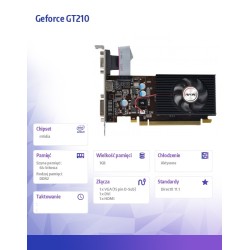 AFOX Karta graficzna - Geforce GT210 1GB DDR2 64Bit DVI HDMI… | PartsPC.pl