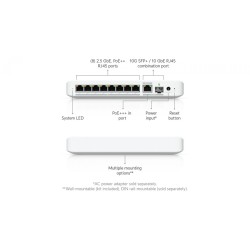 Przełącznik UniFi Switch 8 PoE USW-Flex-2.5G-8-PoE | PartsPC.pl