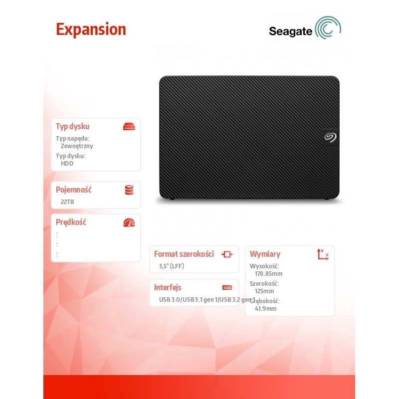 Dysk twardy Expansion 22TB 3.5 cala STKP22000400 | PartsPC.pl