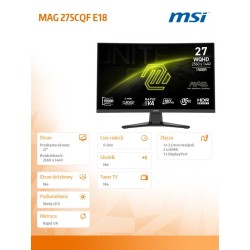 MSI Monitor MAG 275CQF E18 27 cali LED/WQHD/LED/Curved/180Hz… | PartsPC.pl