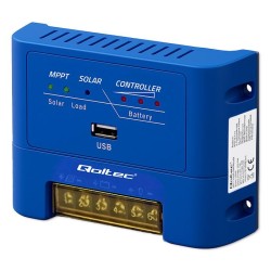 Regulator ładowania MPPT Qoltec 15A | 12V/24V | LiFePO4 | PartsPC.pl