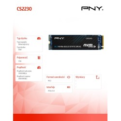 PNY Dysk SSD 1TB M.2 2280 CS2230 M280CS2230-1TB-RB | PartsPC.pl