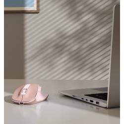 Mysz bezprzewodowa WM-500 różowa | PartsPC.pl