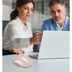 Mysz bezprzewodowa WM-500 różowa | PartsPC.pl