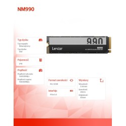 Lexar Dysk SSD NM990 2TB Gen5 14000/10000 | PartsPC.pl