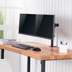 Uchwyt do 2 x monitor 17-32 cali, ramie 390 mm | PartsPC.pl
