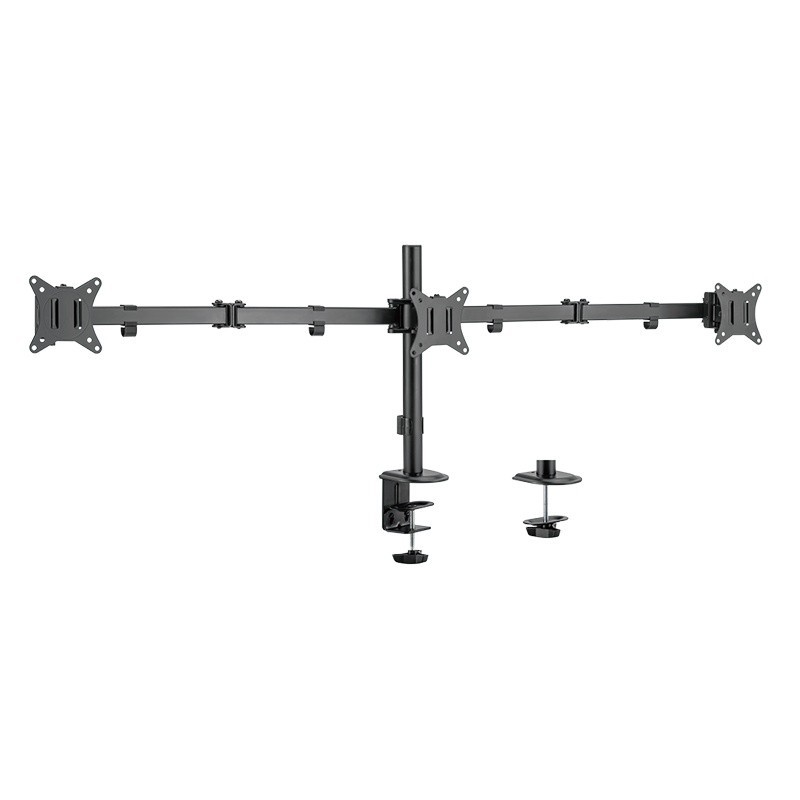 Uchwyt na 3 monitory 17 -27 cali, max 7kg na ramie | PartsPC.pl