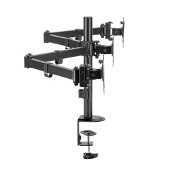 Uchwyt na 3 monitory 17 -27 cali, max 7kg na ramie | PartsPC.pl