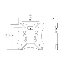 Uchwyt ścienny do TV, 13-27 cale, max 25kg | PartsPC.pl