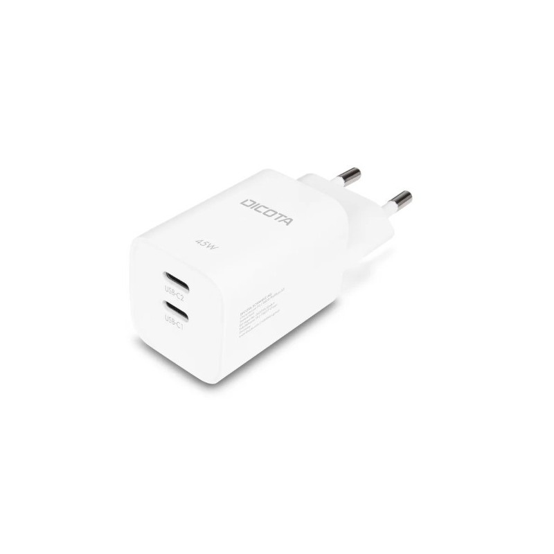 Ładowarka GaN 45W 2xUSB-C biała | PartsPC.pl
