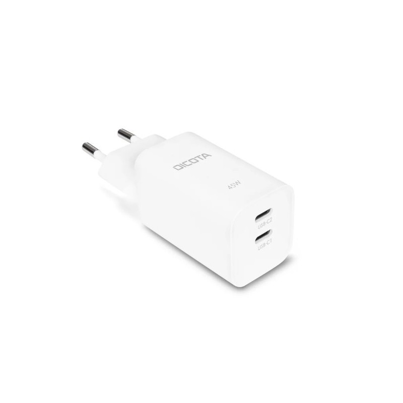 Ładowarka GaN 45W 2xUSB-C biała | PartsPC.pl