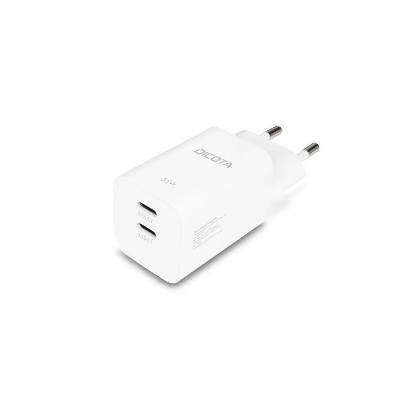 Ładowarka GaN 65W 2xUSB-C biała | PartsPC.pl